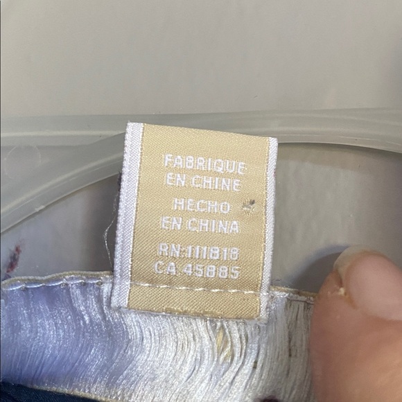 Michael Kors Blue Floral Top with Gold Zipper - Picture 4 of 10